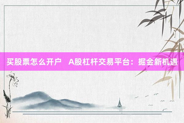 买股票怎么开户   A股杠杆交易平台：掘金新机遇