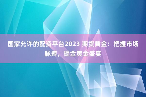 国家允许的配资平台2023 期货黄金：把握市场脉搏，掘金黄金盛宴