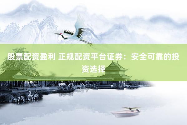 股票配资盈利 正规配资平台证券：安全可靠的投资选择